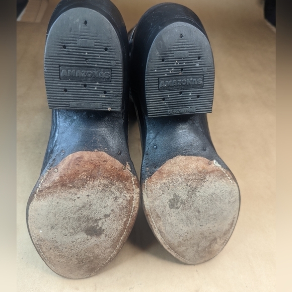 Tony Lama boots men's size 9D shrunken Bull Shoulder blue/gray leather classic W - Picture 11 of 12